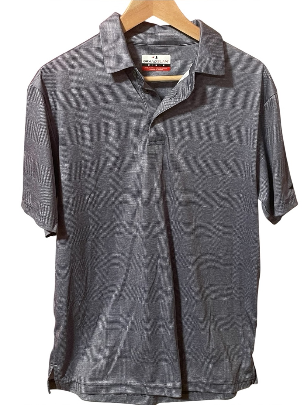 Grand Slam Men's SZ Medium Heather Gray Polo Shirt